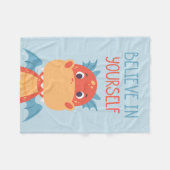 自信じ身のドラゴン フリースブランケット (正面(横))