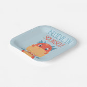 自信じ身のドラゴン ペーパープレート (傾斜あり)