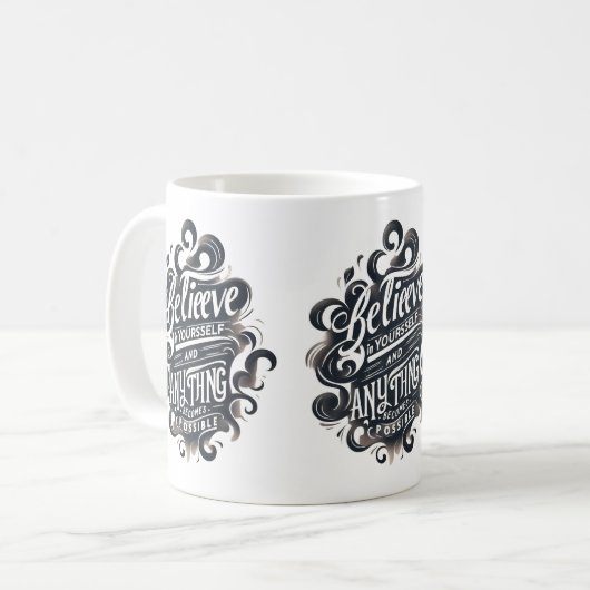 自信じ身のマグカップ コーヒーマグカップ (正面左)