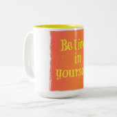 自信じ身のマグカップ ツートーンマグカップ (正面左)