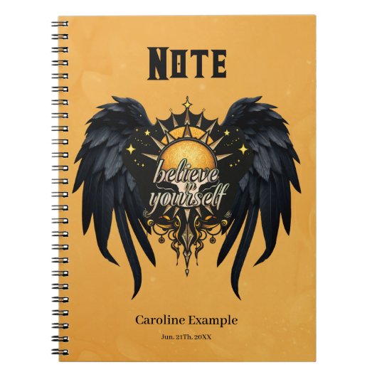 自信じ身のレタリング ノートブック (正面)