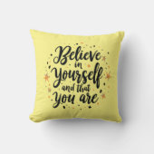 自信じ身の引用文やる気を起こさせるデザイン クッション (正面)