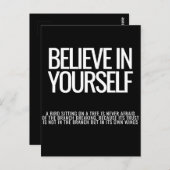 自信じ身の引用文感動的はがき ポストカード (正面/裏面)