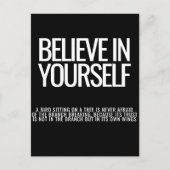 自信じ身の引用文感動的はがき ポストカード (正面)