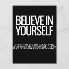 自信じ身の引用文感動的はがき ポストカード