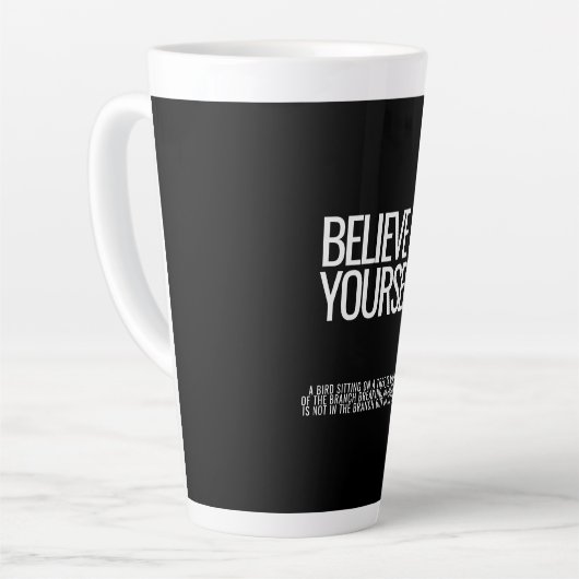 自信じ身の引用文感動的マググ カフェラテマグ (左アングル)