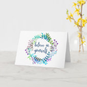 自信じ身の引用文 カード (黄色い花)