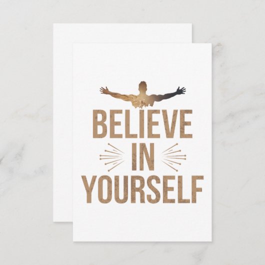 自信じ身の引用文 サンキューカード (正面/裏面)