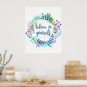 自信じ身の引用文 ポスター (キッチン)