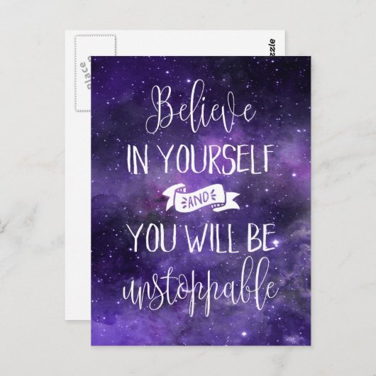 自信じ身の引用文 ポストカード (正面/裏面)