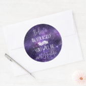 自信じ身の引用文 ラウンドシール (封筒)