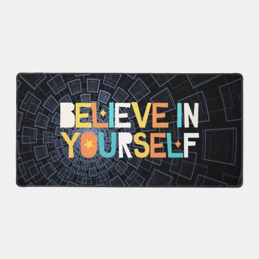 自信じ身の抽象芸術デスクマット デスクマット (正面)