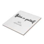 自信じ身の文字とイメージ タイル (側面)