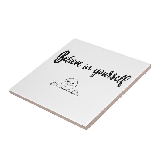 自信じ身の文字とイメージ タイル (側面)