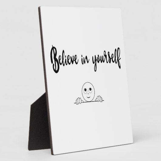 自信じ身の文字とイメージ フォトプラーク (側面)