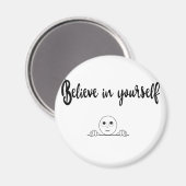 自信じ身の文字とイメージ マグネット (正面/裏面)