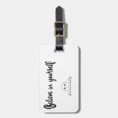 自信じ身の文字とイメージ ラゲッジタグ (正面縦)