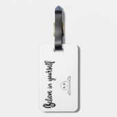 自信じ身の文字とイメージ ラゲッジタグ (裏面縦)