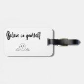 自信じ身の文字とイメージ ラゲッジタグ (裏面横)