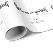 自信じ身の文字とイメージ ラッピングペーパー (ロールコーナー)