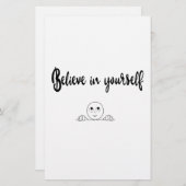 自信じ身の文字とイメージ 便箋 (正面/裏面)