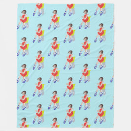 自信じ身の毛布 フリースブランケット