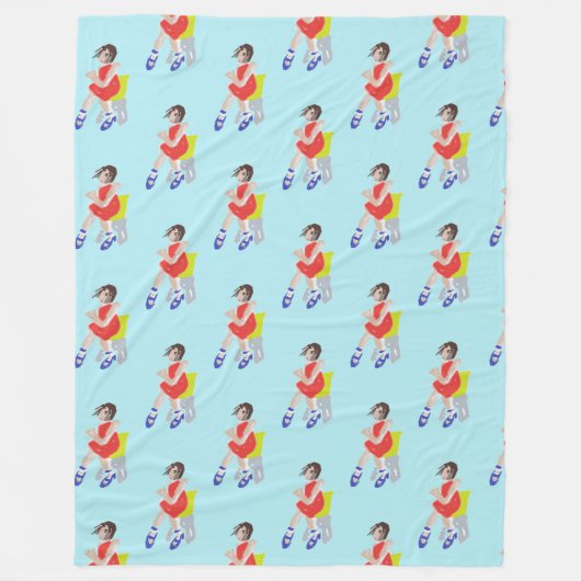 自信じ身の毛布 フリースブランケット (正面)