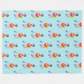 自信じ身の毛布 フリースブランケット (正面(横))