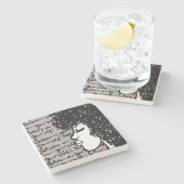 自信じ身の石コースター ストーンコースター (横)