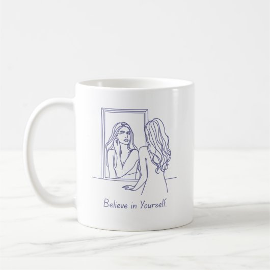 自信じ身の自信マグカップ コーヒーマグカップ (左)