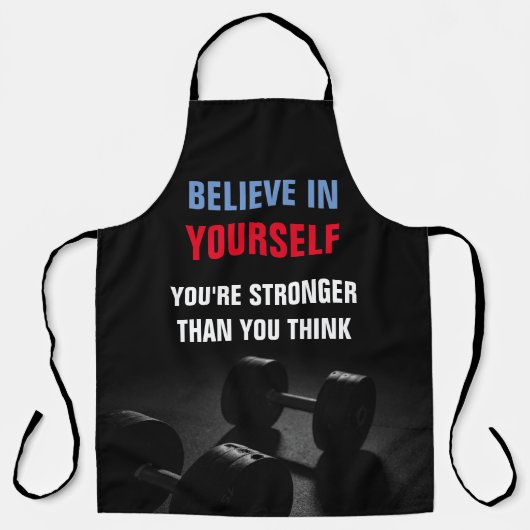 自信じ身ボディビルフィットネスやる気を起こさせる エプロン (正面)