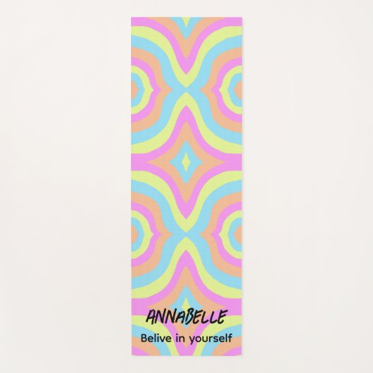 自信じ身レトロスタイリッシュ ヨガマット (正面)