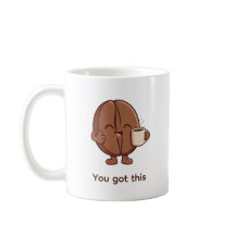 自信たっぷりコーヒー豆キャラクター