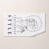 自信と美しい前向き確認 ハンドタオル (ハンドタオル)