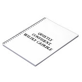 自信と能力を備えた女性用ノートブック ノートブック (左側)