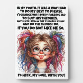 自信と良い話だ。 フォトプラーク (正面)