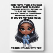 自信と良い話.... フォトプラーク (正面)