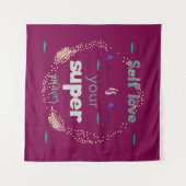 自信に満ちたあなたへの元気が出るメッセージ タペストリー (正面(横))