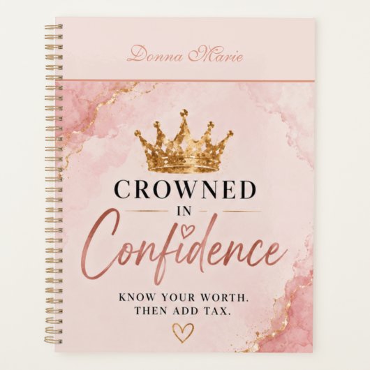 自信に満ちた女王 Crowned In Confidence インスピレーション プランナー手帳 (正面)