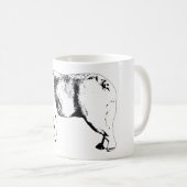 自信に満ちた歩み、朝の静けさ コーヒーマグカップ (正面右)