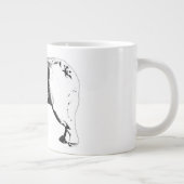 自信に満ちた歩み、朝の静けさ ジャンボコーヒーマグカップ (右)