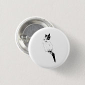 自信に満ちた猫のアクセント 缶バッジ (正面&裏面)