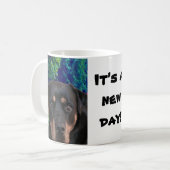 自信に満ちた番犬ロットワイラー コーヒーマグカップ (正面左)