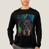自信に満ちた番犬ロットワイラー トライブレンドTシャツ (正面)