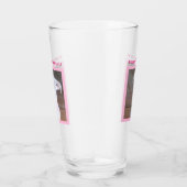 自信に満ちた目40ピンクのかわいい犬 タンブラーグラス (右)