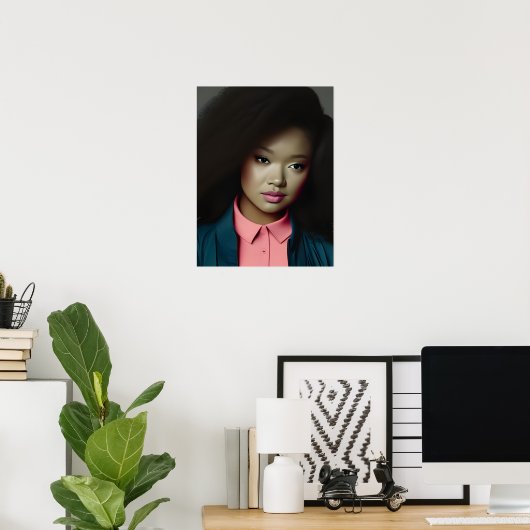 自信に満ちた若い女性のポスター ポスター (ホームオフィス)