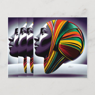 自信に満ちた黒人の女性 ポストカード