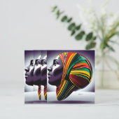 自信に満ちた黒人の女性 ポストカード (スタンド正面)