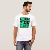 自信に満ちた+前向きな Tシャツ (正面フル)