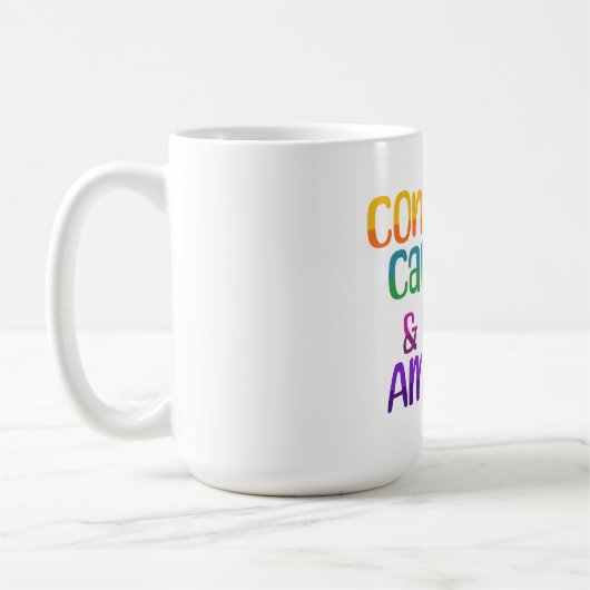 自信に満ちて素晴らすごいしい コーヒーマグカップ (左)